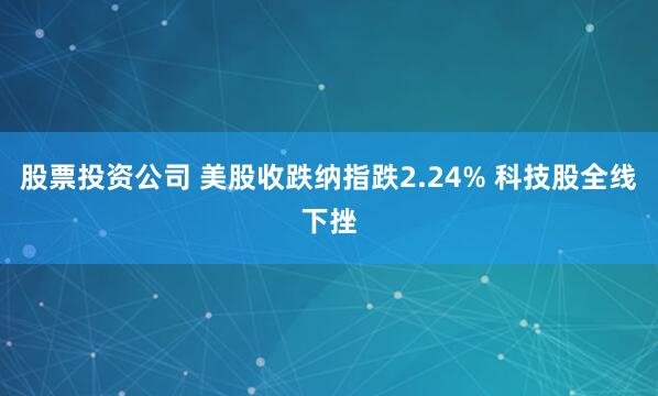 股票投资公司 美股收跌纳指跌2.24% 科技股全线下挫